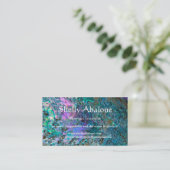 OhrschneckenseeMuschel-Hintergrundentwurf 3 Visitenkarte (Stehend Vorderseite)