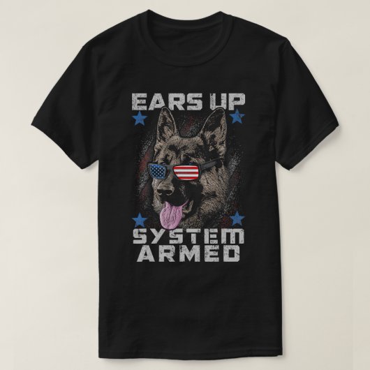 Ohrsystem mit Rüstung K9 T-Shirt (Design vorne)