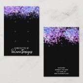 Ohrwurfkarten-Imitate Rainbow Metalitic Glitzer Visitenkarte (Vorne/Hinten)