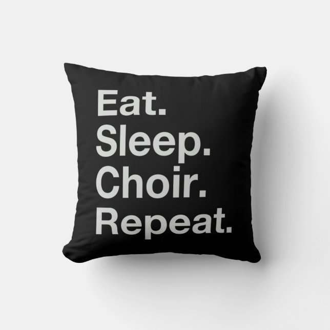 OHSChoir EatSleepChoirRepeat/Tiger Dark Pillow Kissen (Vorderseite)