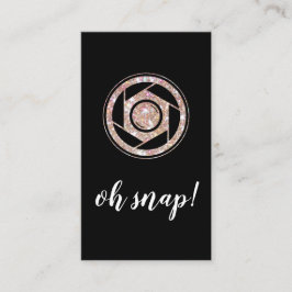 OhSnap Glitzer-Fotograf-vertikale Geschäfts-Karte Visitenkarte