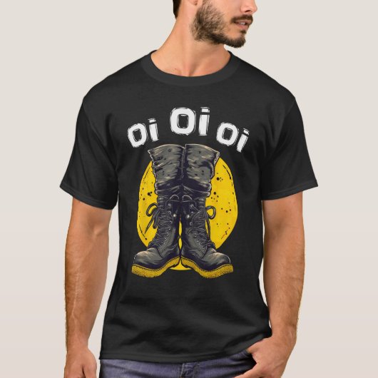 Oi Punk Music Skinhead Combat Boots  Oi Punk T-Shirt (Vorderseite)
