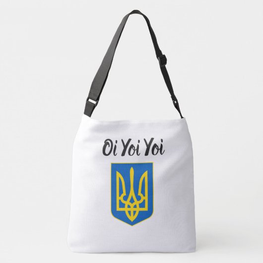Oi Yoi Yoi Ukrainer Tryzub Taschen-Tasche Tragetaschen Mit Langen Trägern (Rückseite)