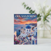 Oia Griechenland Postkarte (Stehend Vorderseite)