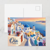 Oia Griechenland Postkarte (Vorne/Hinten)
