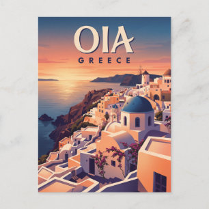 Oia, Santorin Griechenland Postkarte