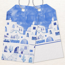 Oia Santorini Aquarellmalerei Geschenkanhänger
