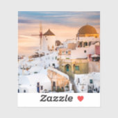 Oia Santorini Aufkleber (Blatt)