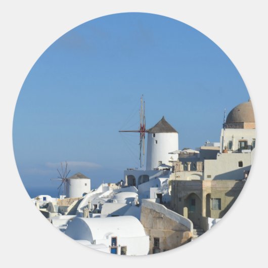Oia Santorini Aufkleber (Vorderseite)