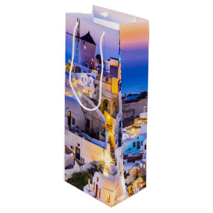 Oia Santorini Geschenktüte Für Weinflaschen