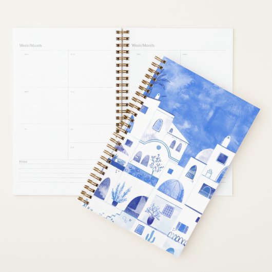 Oia Santorini Griechenland Aquarellmalerei Planer (Anzeige)