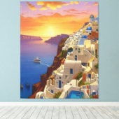 Oia, Santorini, Griechenland Art Leinwanddruck (Insitu (Holzboden))