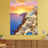 Oia, Santorini, Griechenland Art Leinwanddruck (Insitu (Wohnzimmer))