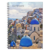 Oia, Santorini. Griechenland.Ölgemälde. Geschenkpa Notizblock (Vorderseite)