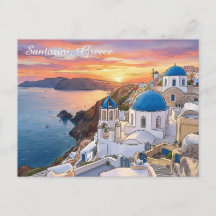 Oia Santorini Griechenland Sonnenuntergang Reise P