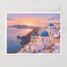 Oia Santorini Griechenland Sonnenuntergang Reise P