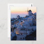 Oia Santorini Griechenland Sunset Postkarte (Vorne/Hinten)