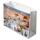 Oia Santorini Große Geschenktüte (Rückseite Schrägansicht)