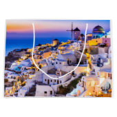 Oia Santorini Große Geschenktüte (Vorderseite)