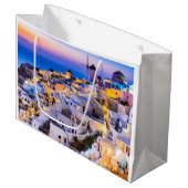 Oia Santorini Große Geschenktüte (Vorderseite Schrägansicht)