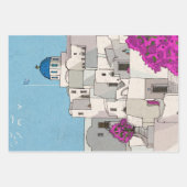 Oia Santorini Insel Griechenland Whimsical Illustr Geschenkpapier Set (Vorderseite 2)