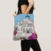 Oia Santorini Insel Griechenland Whimsical Illustr Tasche (Von Nahem)