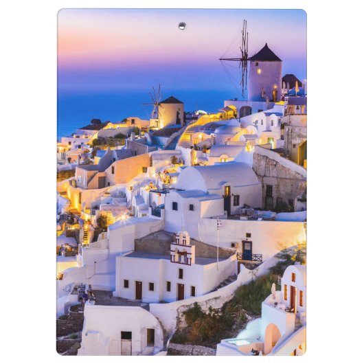 Oia Santorini Klemmbrett (Rückseite)