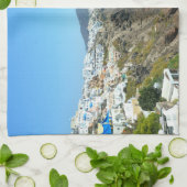 Oia, Santorini-Landschaft Geschirrtuch (Gefaltet)
