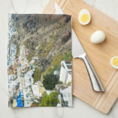 Oia, Santorini-Landschaft Geschirrtuch (Viertel Falte)