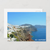 Oia, Santorini Landschaft Postcard Postkarte (Vorne/Hinten)
