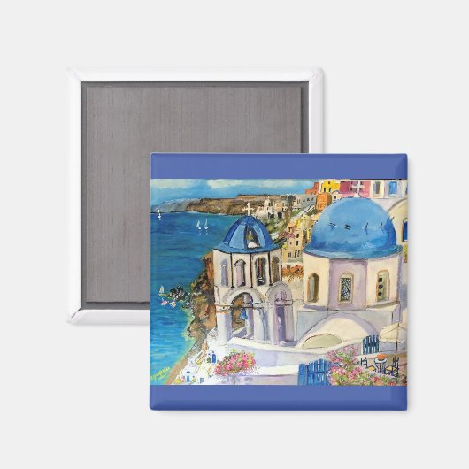 Oia, Santorini, Magnet (Vorderseite/Rückseite)