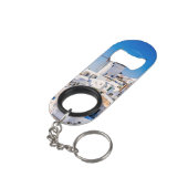 Oia Santorini Mini Flaschenöffner (Rückseite Schrägansicht)