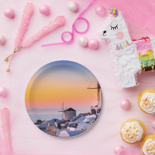 Oia, Santorini Pappteller (Party)