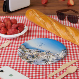 Oia Santorini Pappteller