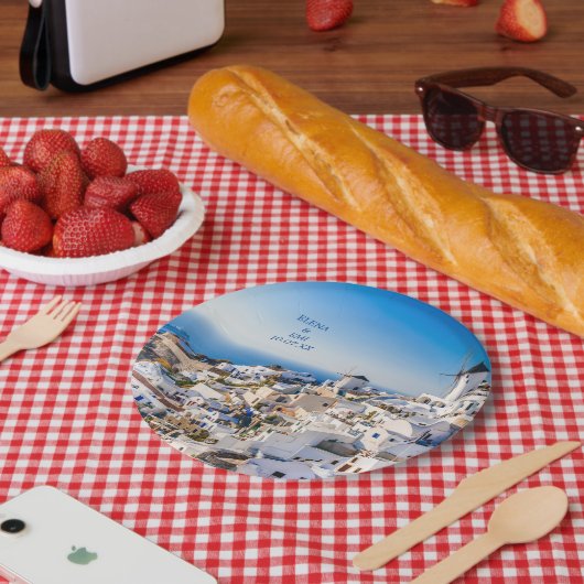 Oia Santorini Pappteller (Picknick)