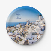 Oia Santorini Pappteller (Vorderseite)