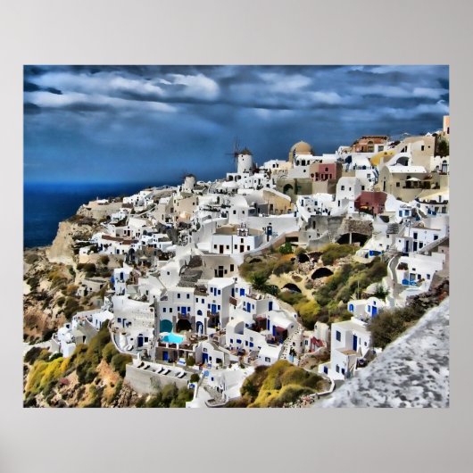 Oia, Santorini Poster (Vorne)