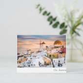 Oia Santorini Postkarte (Stehend Vorderseite)