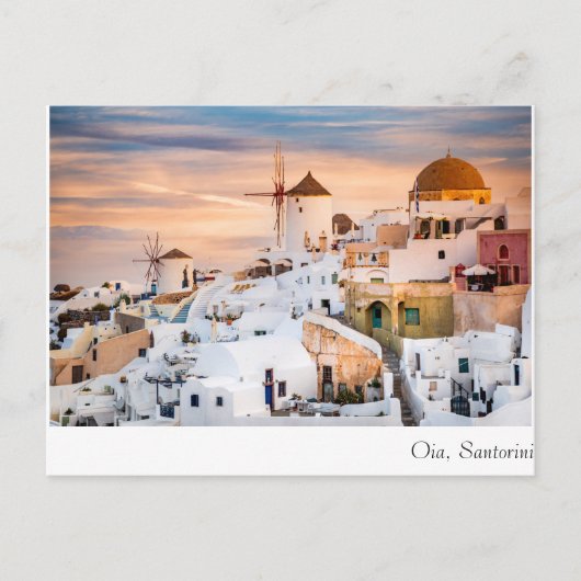 Oia Santorini Postkarte (Vorderseite)