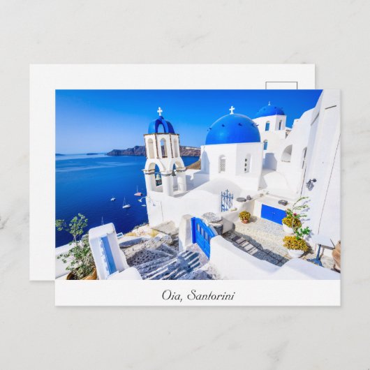 Oia Santorini Postkarte (Vorne/Hinten)