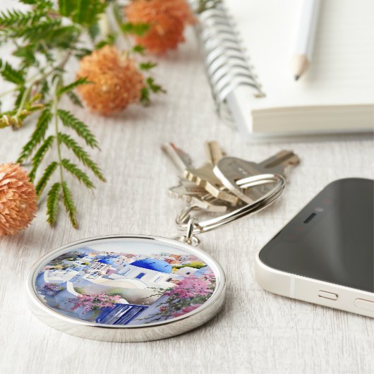 Oia Santorini Schlüsselanhänger (Seite)