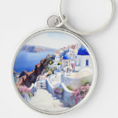 Oia Santorini Schlüsselanhänger (Vorne)