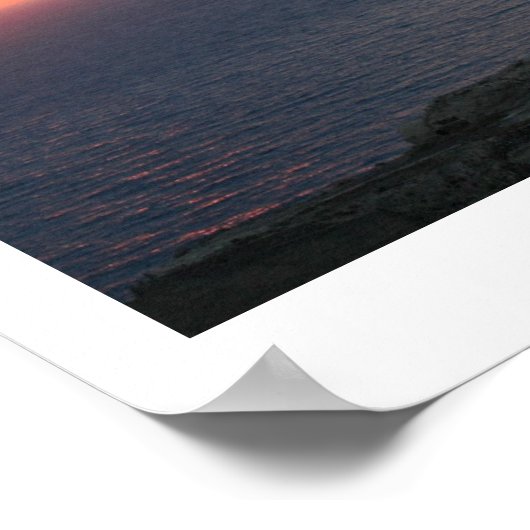Oia Sunset Poster (Ecke)