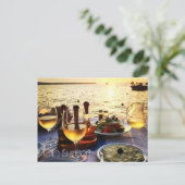 Oia Sunset Postkarte (Stehend Vorderseite)
