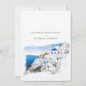 Oia Village Santorini Island Griechenland Wedita I Einladung (Rückseite)