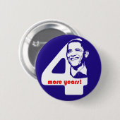 OIbama vier weiterer Jahr-Knopf Button (Vorne & Hinten)