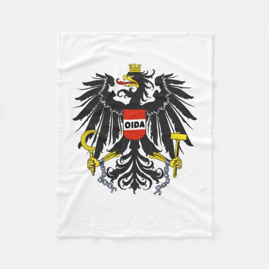 Oida Austria Dialect Eagle Fleecedecke (Vorderseite)