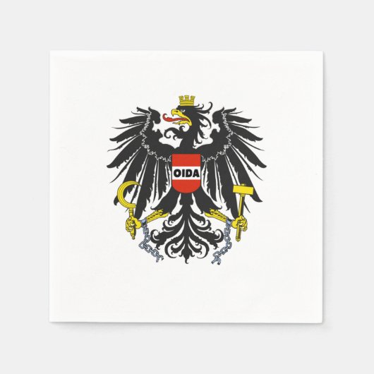 Oida Austria Dialect Eagle Serviette (Vorderseite)