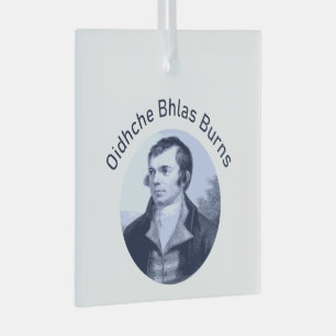 Oidhche Bhlas Burns Gälisch Blau Ornament Aus Glas
