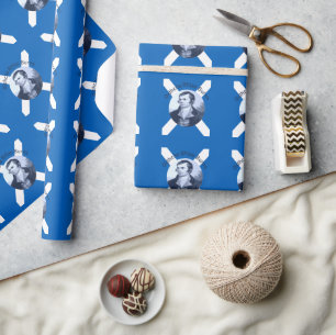 Oidhche Bhlas Burns Gälisch Blau und Saltire Geschenkpapier